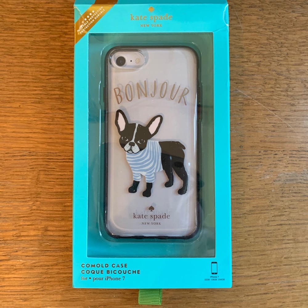 Kate Spade ♠️ iPhone 7 Bonjour Bulldog Case